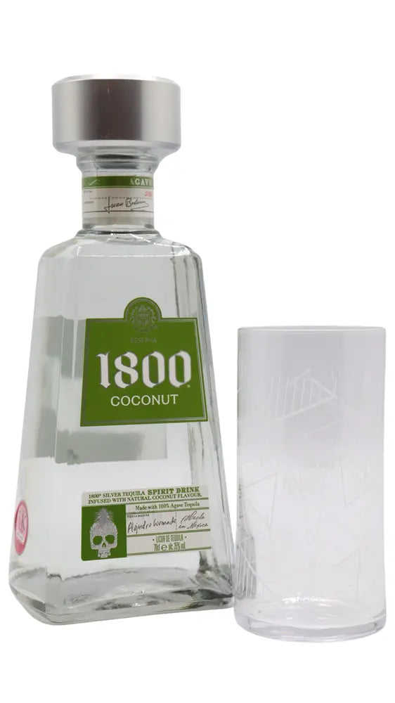 1800 - Coconut Infused Tequila 70cl 35% ABV (Includes Branded Glass)