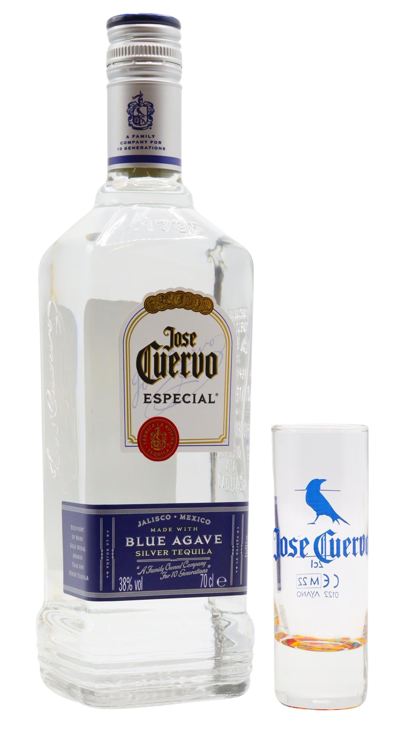 Jose Cuervo - Especial Silver Tequila 70cl 35% ABV (Includes Shot Glass)