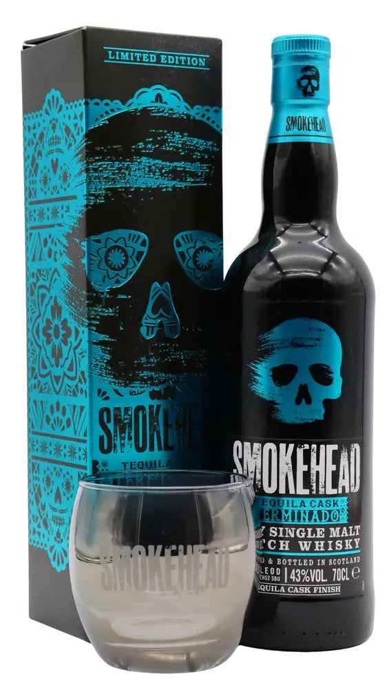 Smokehead - Terminado Tequila Cask Islay Single Malt Scotch Whisky 70cl 43% ABV (Includes Branded Glass)