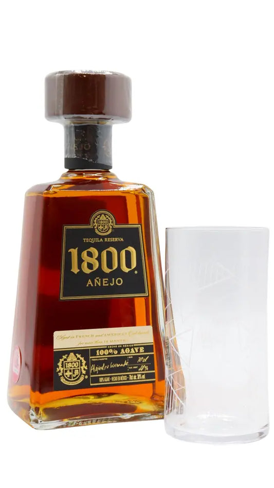 1800 - Anejo Tequila 70cl 38% ABV (Includes Branded Glass)