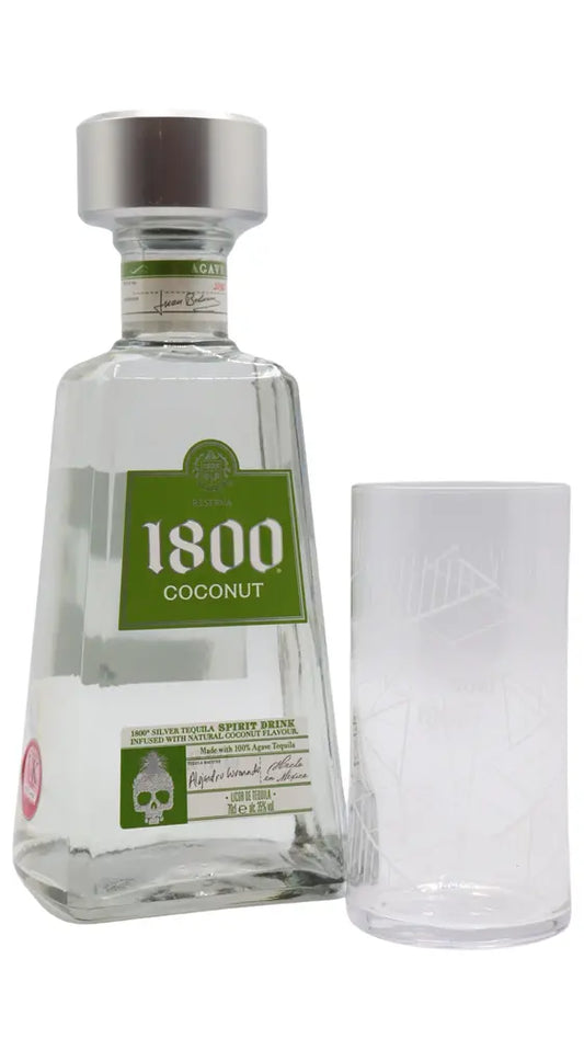 1800 - Coconut Infused Tequila 70cl 35% ABV (Includes Branded Glass)