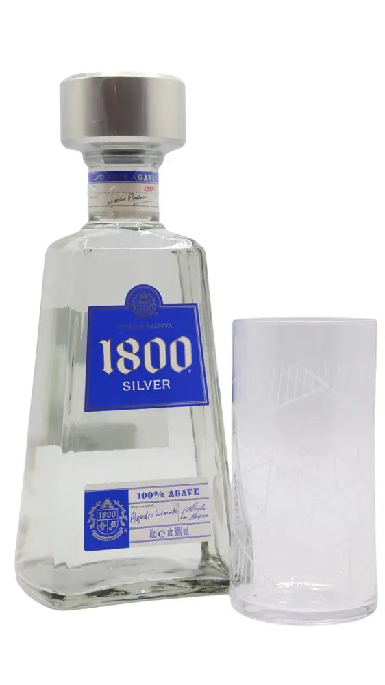 1800 - Silver Tequila 70cl 38% ABV (Includes Branded Glass)