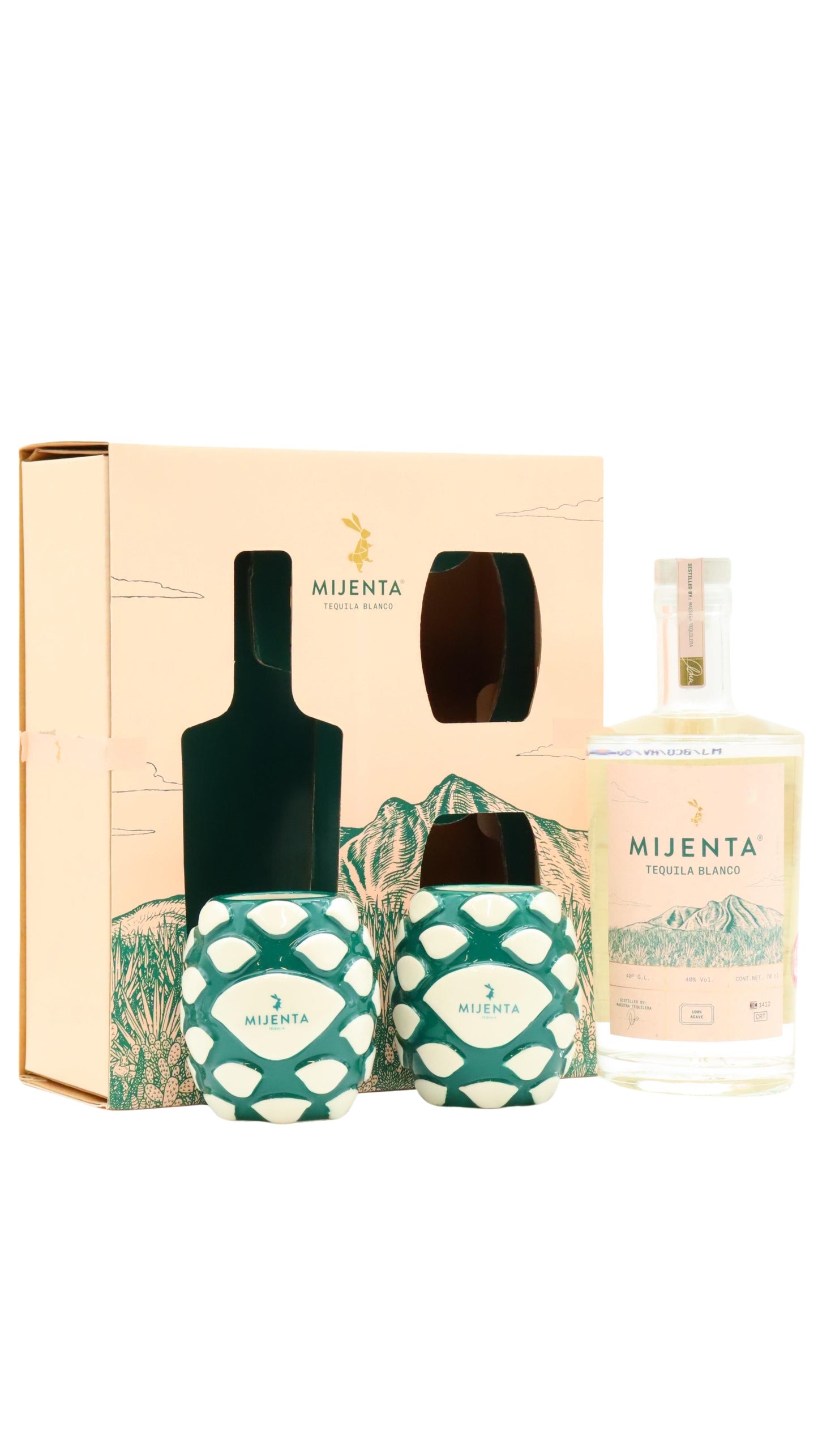 Mijenta - Blanco 100% Agave Tequila 70cl 40% ABV Glass Pack