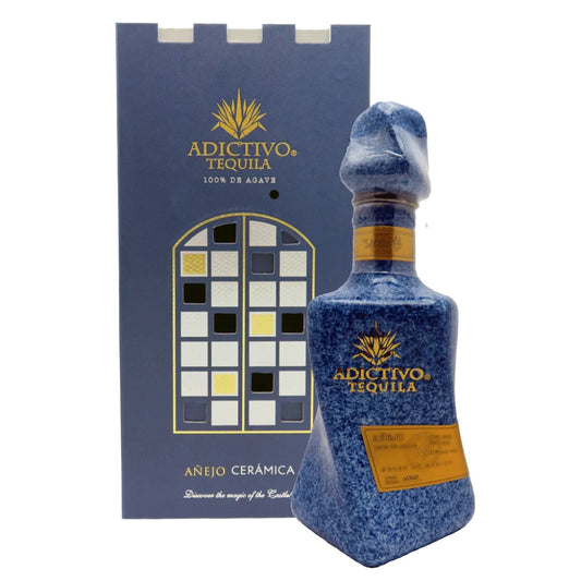 Adictivo Tequila Anejo Ceramic Blue 750ml